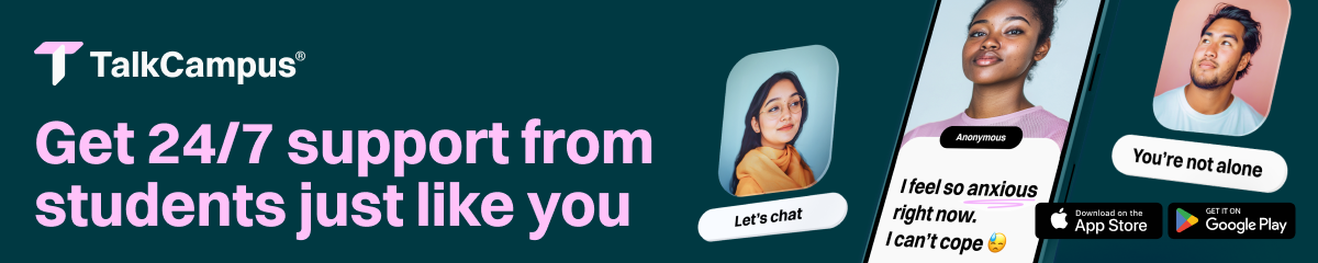 Image of students seeking 24/7 TalkCampus support