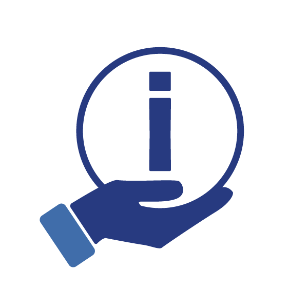 hand holding information icon